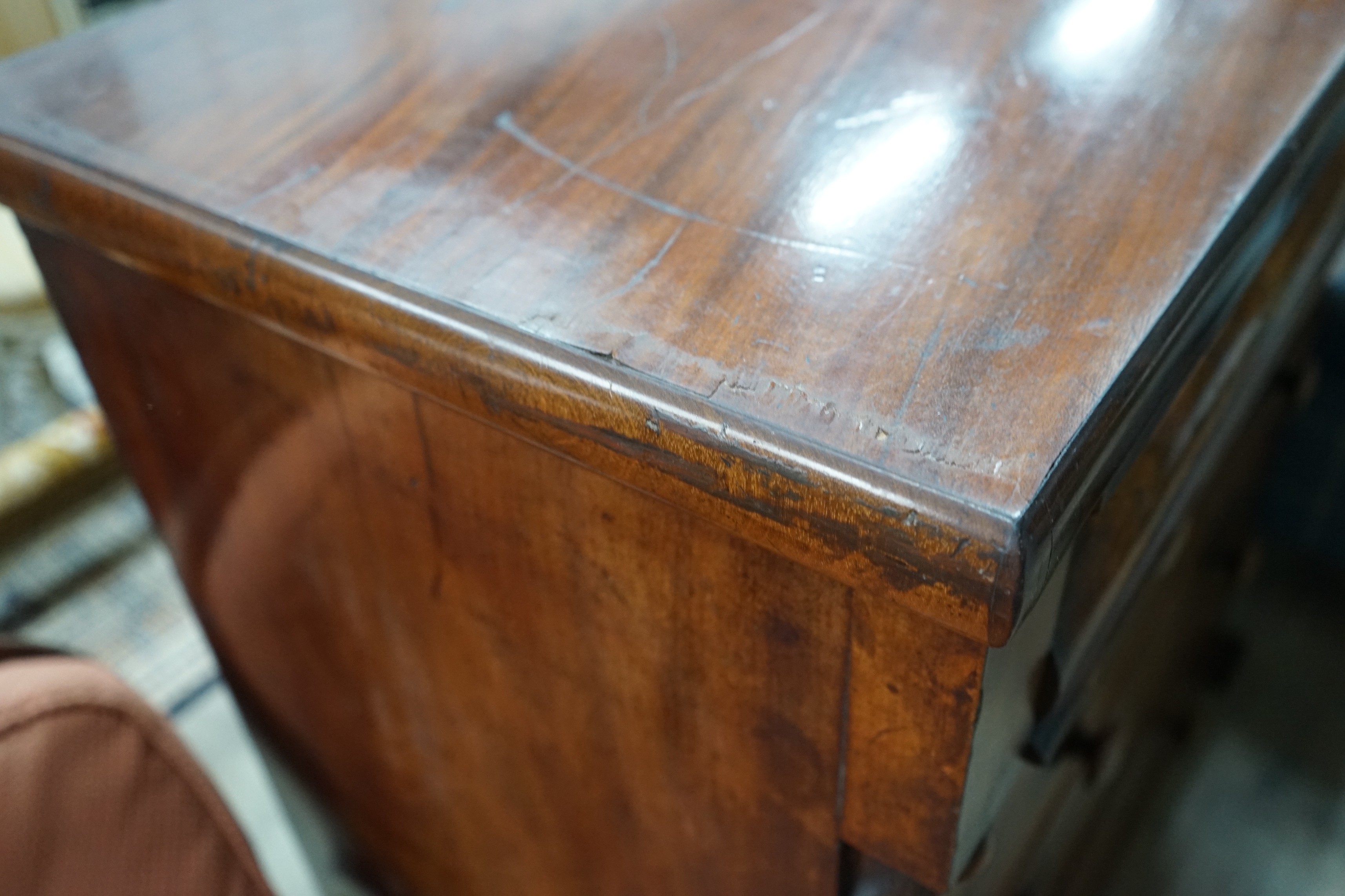 A Victorian Scottish mahogany chest, length 115cm, depth 53cm, height 116cm